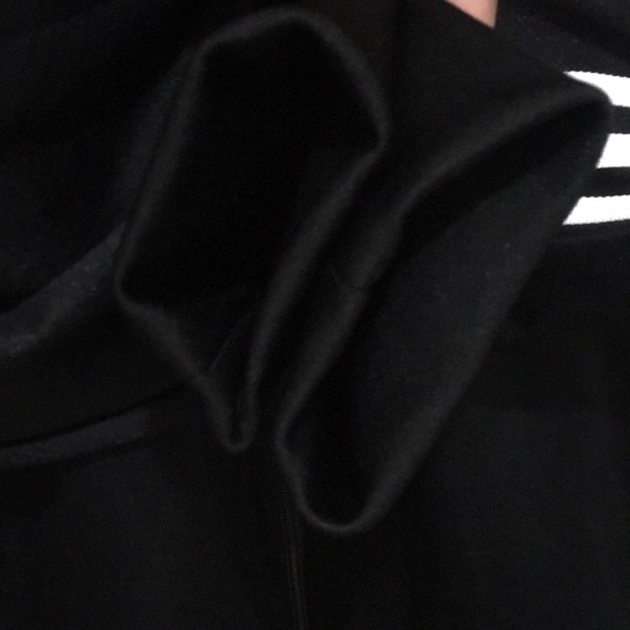 Adidas Monogram Black Track Jacket Sweatsuit Warmup Jogging Jump Leisure EUC - Picture 5 of 7